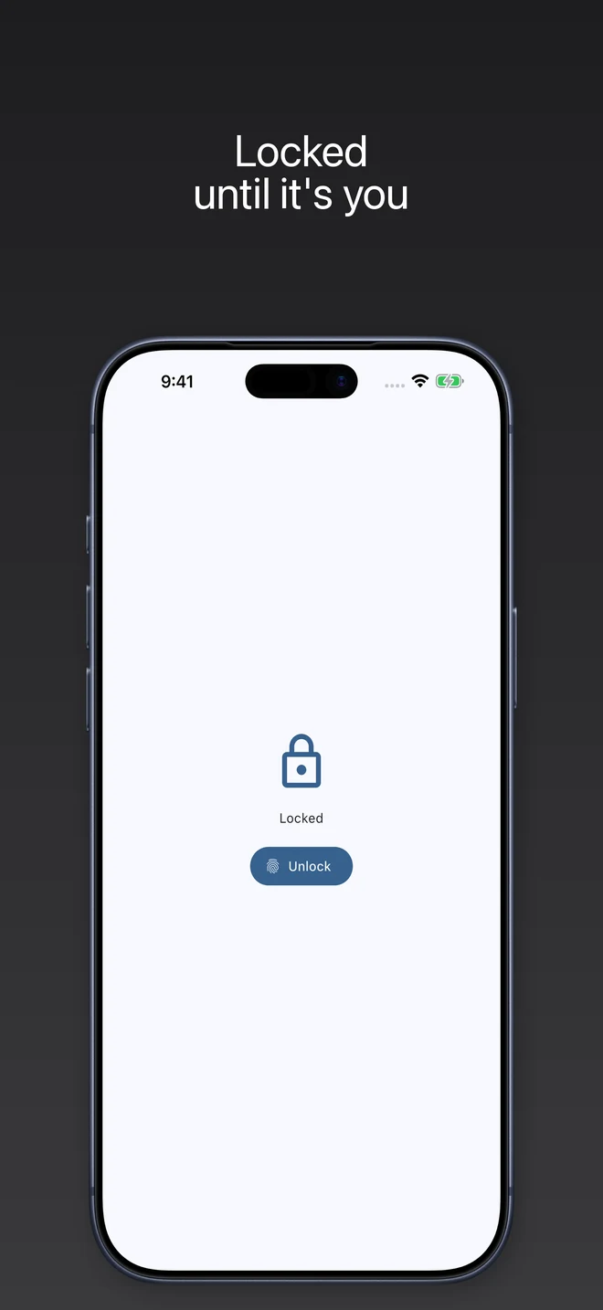 Скомпонованный скриншот для App Store — английская локаль с рамкой устройства и маркетинговым заголовком