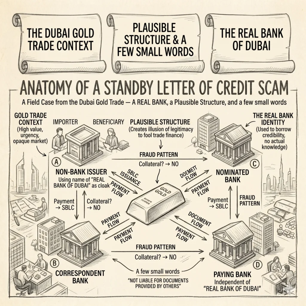 SBLC scam anatomy — мошенничество SBLC Dubai gold trade