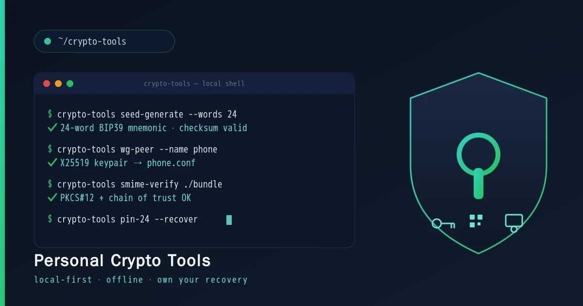 Личные крипто-инструменты: мой локальный CLI безопасности