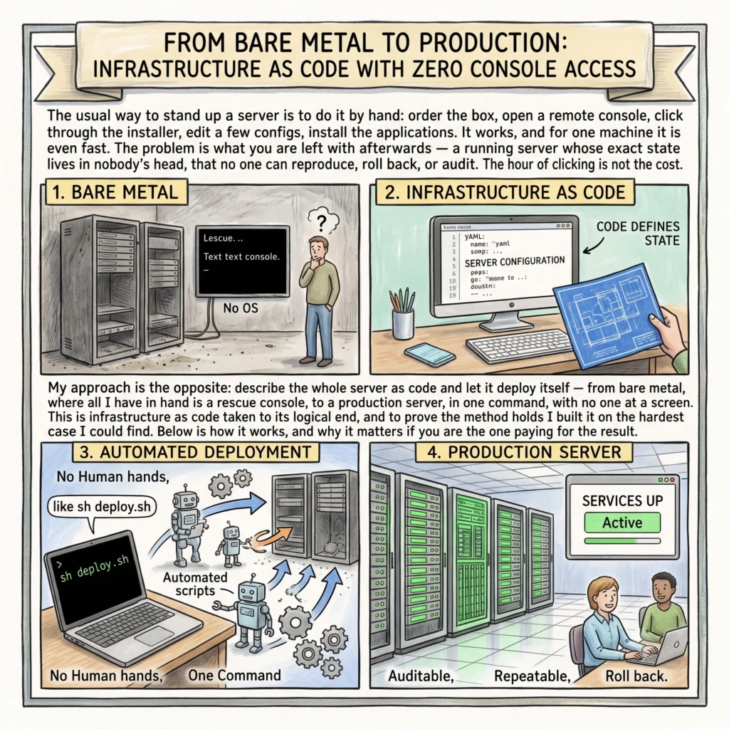 От голого железа до боевого сервера: инфраструктура как код / Bare metal to production: infrastructure as code