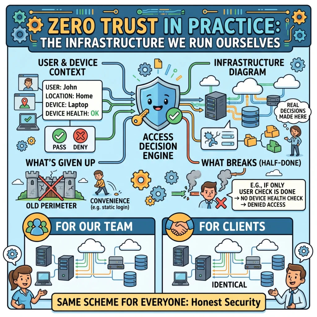 Zero Trust in practice: separated provider accounts, hardware keys and rotated secrets