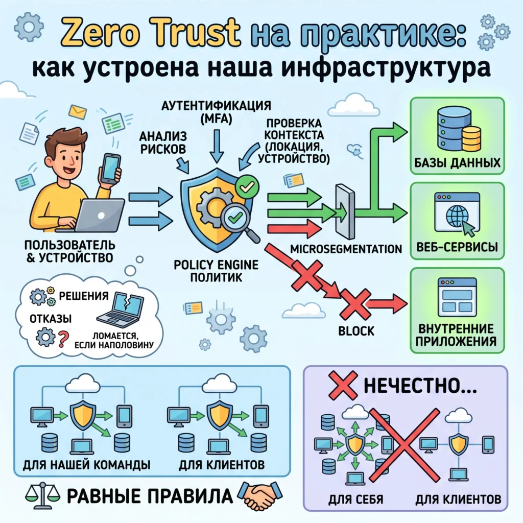 Zero Trust на практике: разнесённые аккаунты провайдера, аппаратные ключи и секреты с ротацией