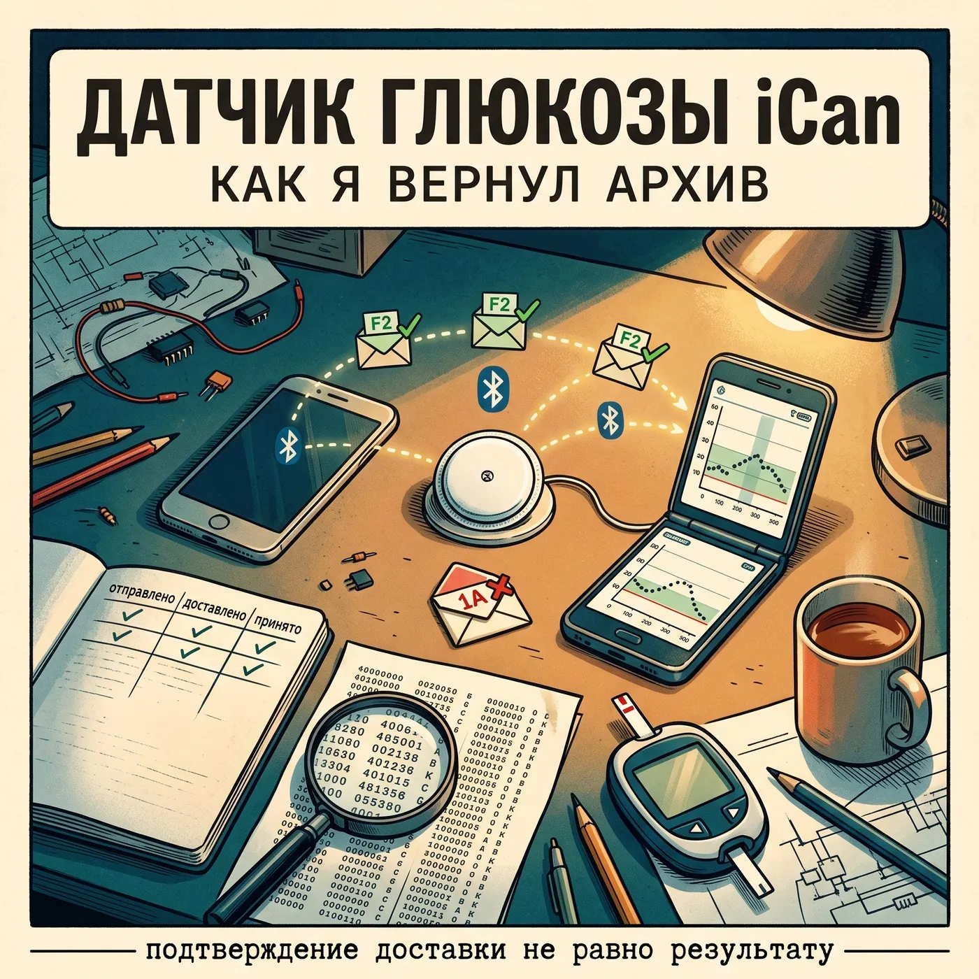 Датчик глюкозы iCan: как я подобрал алгоритм запуска и вернул архив